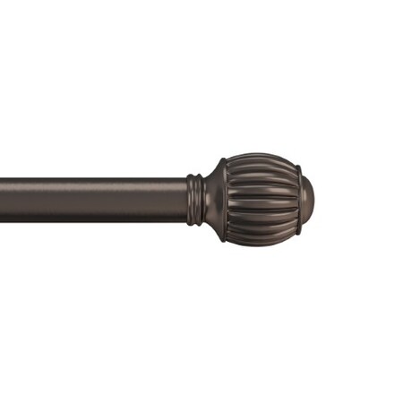Hastings Home Hastings Home Bronze Curtain Rod with Cone Finials 975598MQS